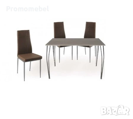 Трапезна маса FERNANDO с МДФ плот в цвят дъб сонома