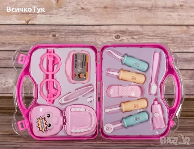 ✨Детски зъболекарски комплект в куфарче  - Син /Розов, снимка 2 - Други - 51162664