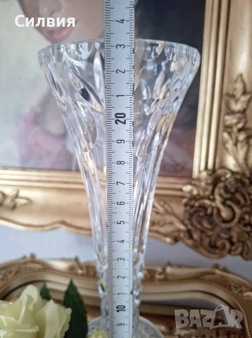 Кристална ваза , снимка 3 - Вази - 53923615