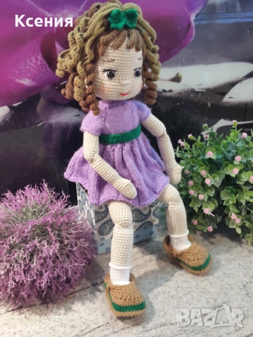 Плетена играчка Кукла ДАША, Ръчно изработена, Перфектен подарък, снимка 11 - Плюшени играчки - 52510348