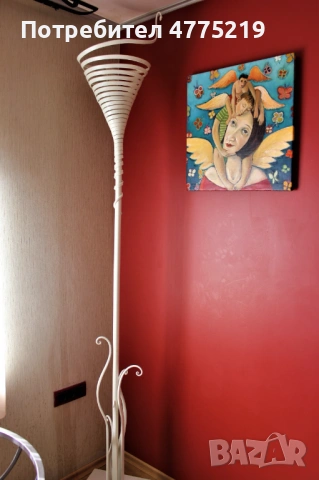 Арт подова лампа - авторски модел, метал, ръчна изработка, уникат, снимка 10 - Лампиони - 53948320