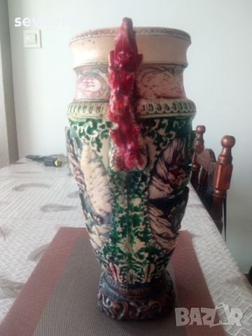 Антикварна,красива и уникална,китайска ваза.Подписана., снимка 7 - Колекции - 45146772