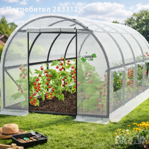 Градинска четирисегментна бяла оранжерия - модерен и ярък дизайн - 6 х 3 х 2м, снимка 5 - Оранжерии - 53660229