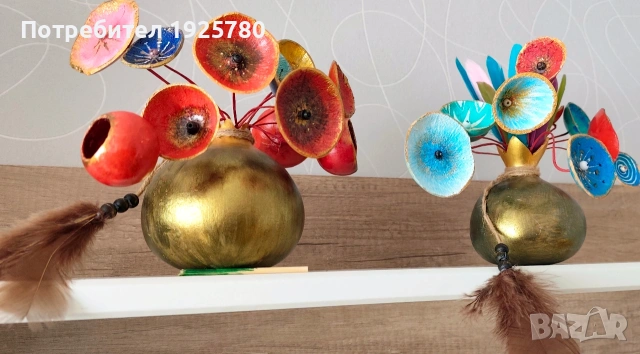 цветя с ваза , снимка 3 - Декорация за дома - 53406608