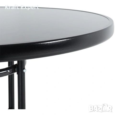 Кръгла градинска маса Capri Ø80 см с тъмно темперирано стъкло, снимка 3 - Градински мебели, декорация  - 53699306