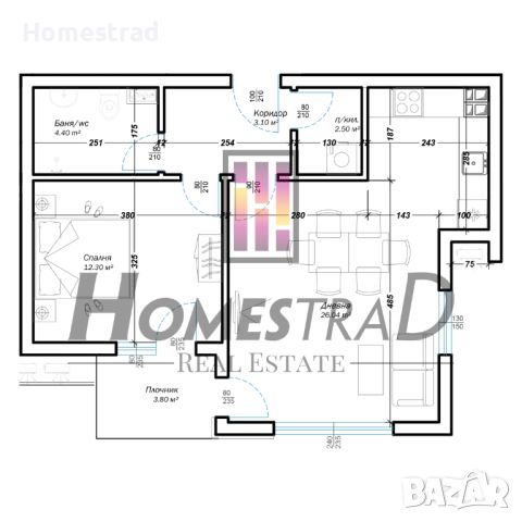 Двустаен апартамент кв. Изгрев, гр. Варна, снимка 2 - Aпартаменти - 45946070