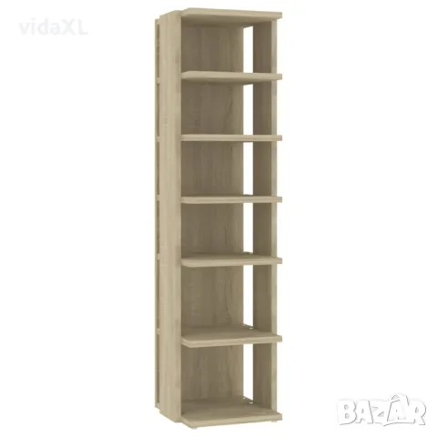 vidaXL Шкаф за обувки, дъб сонома, 27,5x27x102 см, инженерно дърво（SKU:808491）, снимка 1 - Шкафове - 49580759