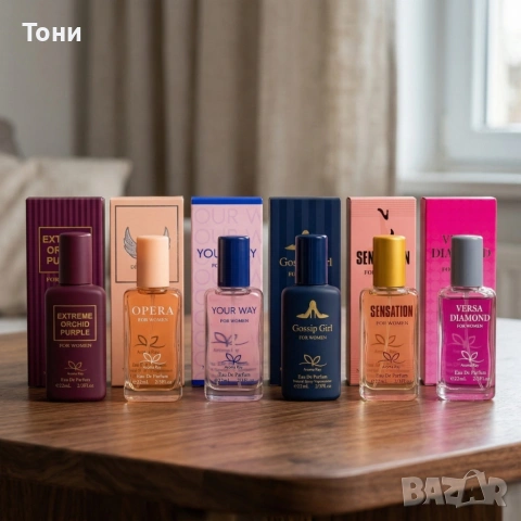 Комплект от 6 дамски парфюма по 22мл – Аромат за всеки ден и настроение