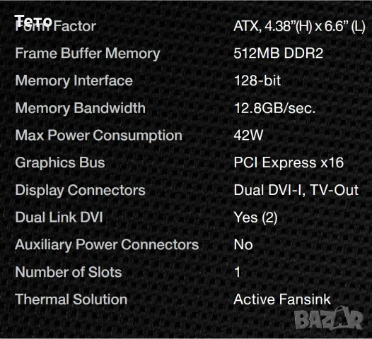 Видео карта Nvidia Quadro FX 1700, снимка 5 - Видеокарти - 49640397