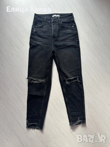 Дънки Zara в синьо и черно, снимка 6 - Дънки - 54235450