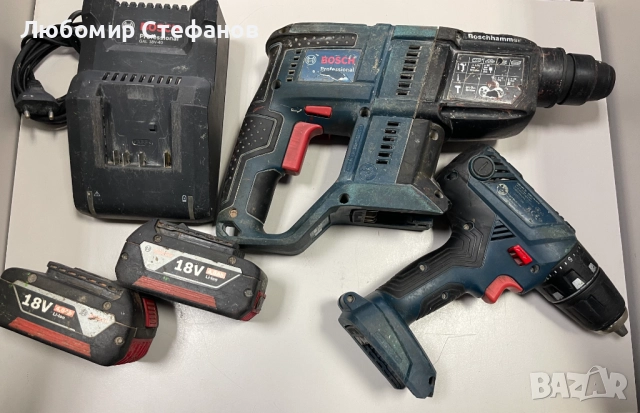 Сет акумулаторни инструменти Bosch +2бр батерии и зарядно , снимка 4 - Други инструменти - 51857495