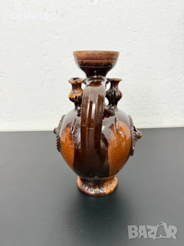 Стар керамичен крондир / бърдук / бърдуче. №7802, снимка 7 - Антикварни и старинни предмети - 53018046