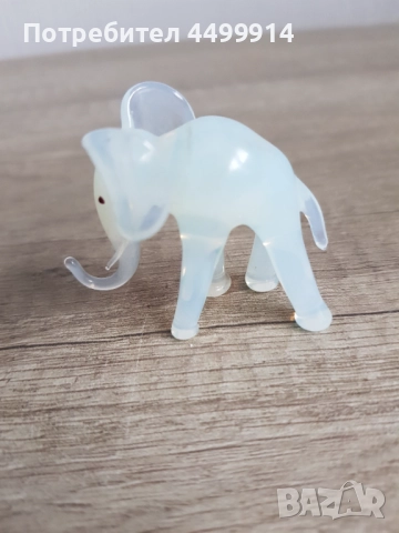 Стъклена фигура на слонче, снимка 2 - Колекции - 52882759