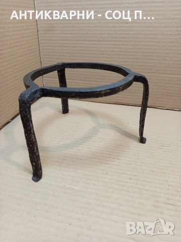 Соц Стар Ръчно Кован Малък Саджек Пиростия За Огнище 0.900кг. НОМЕР 1609., снимка 3 - Антикварни и старинни предмети - 53892193