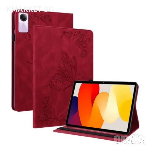 Xiaomi Redmi Pad SE 11 Butterfly Flower Кожен Калъф и Протектор, снимка 4 - Калъфи, кейсове - 48280539