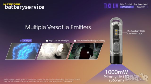 Nitecore Tiki UV фенер за ключодържател, снимка 5 - Къмпинг осветление - 45403697