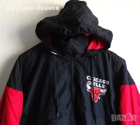 Винтидж Chicago Bulls NBA баскетболен анорак яке Чикаго Булс, снимка 4 - Якета - 53016645