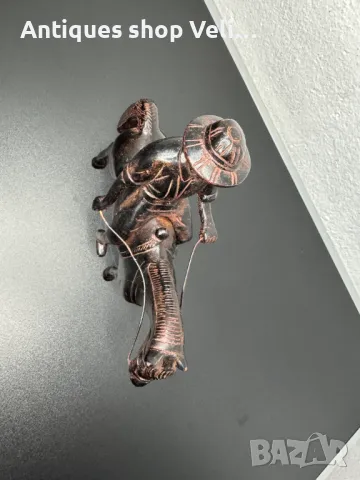 Бронзова скулптура №6642 , снимка 5 - Антикварни и старинни предмети - 49620400