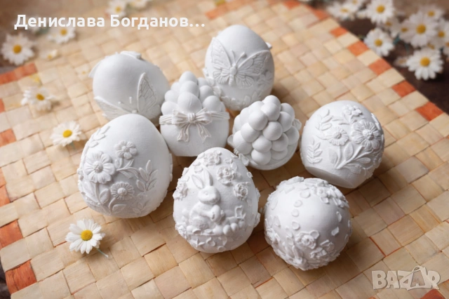 Великденски гипсокерамични фигурки и яйца, снимка 5 - Декорация за дома - 54019604