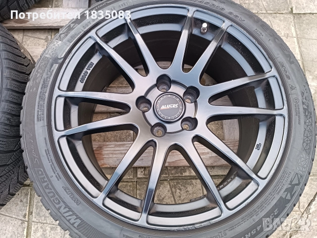 Лети джанти 18ки 5х112 Alutec + зимни гуми 235/45/18 Nexen, снимка 6 - Гуми и джанти - 52821970