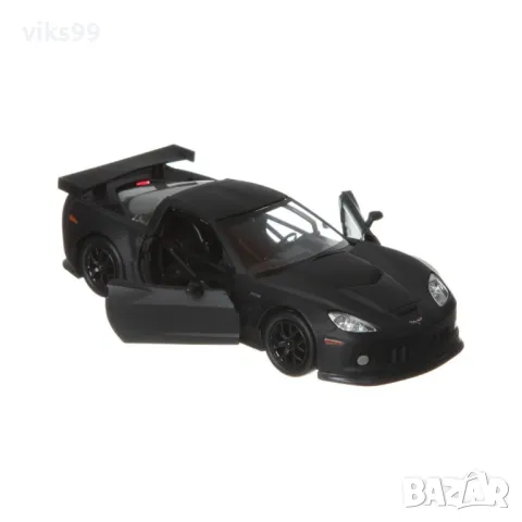 НОВА Chevy Corvette C6-R, Matte Black - RMZ City, снимка 3 - Колекции - 48678514