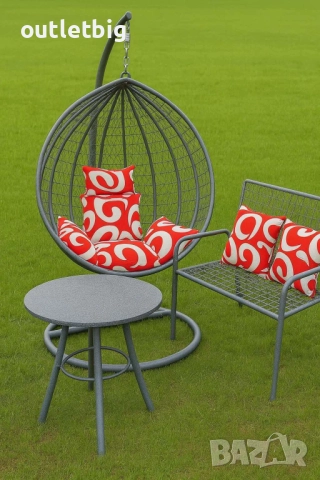 Градинска висяща люлка тип гнездо,яйце–Промоция!, снимка 6 - Градински мебели, декорация  - 52245697