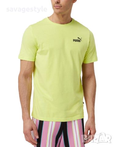 Мъжка тениска PUMA Ess Small Logo Tee Yellow, снимка 1 - Тениски - 46421677