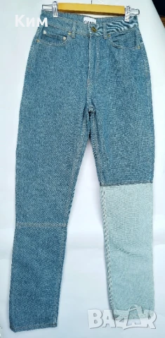 Ganni Swigy дънки с контрастни панели в синьо, снимка 4 - Дънки - 50566854