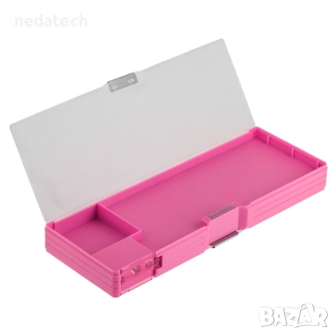 Несесер с калкулатор, Розов, 25.5x3x9см., снимка 3 - Ученически пособия, канцеларски материали - 51580145