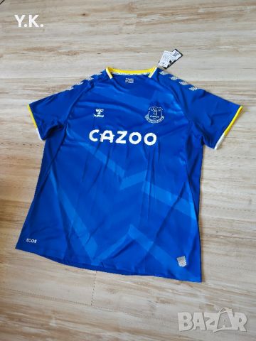 Оригинална мъжка тениска Hummel x Everton F.C. / Season 21-22 (Home), снимка 2 - Тениски - 46667507