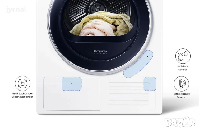 Сушилня Samsung с термопомпа - 8кг, снимка 4 - Сушилни - 51315814