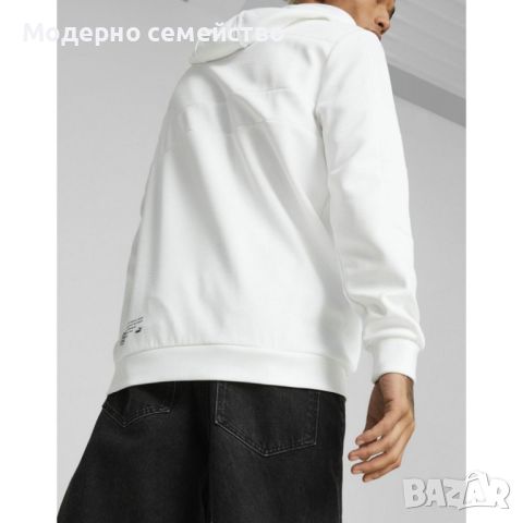 Мъжко спортно горнище puma x mercedes amg petronas f1 team hamilton russell hoodie white, снимка 2 - Суичъри - 46789059