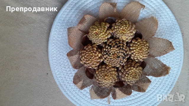 Слънце от шишарки!, снимка 6 - Декорация за дома - 54001180