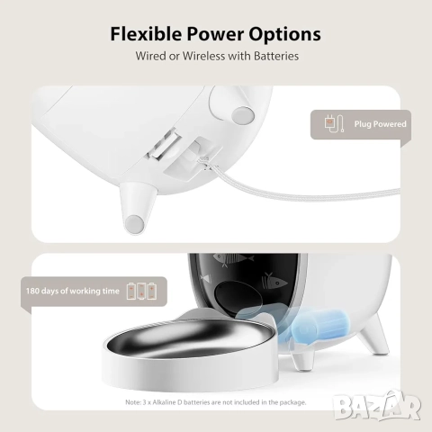 3L Автоматична хранилка за котки DUDUPET с таймер и гласово повикване, снимка 9 - За котки - 52437069