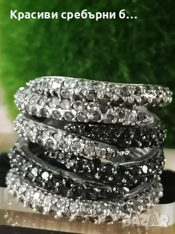 Впечатляващ, масивен сребърен , снимка 2 - Пръстени - 54209131