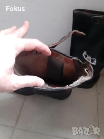 Стари немски военни кожени бойни ботуши униформа Германия, снимка 3 - Антикварни и старинни предмети - 53904631