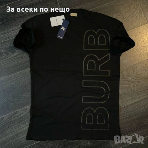 Burberry Мъжка Черна Тениска👕Мъжка Блуза С Къс Ръкав Хуго Бос Код MensPoint3