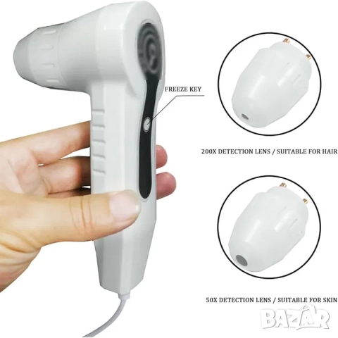 Скенер за диагностика на скалп и кожа , детектор за фоликулит, снимка 6 - Друго оборудване - 52083400