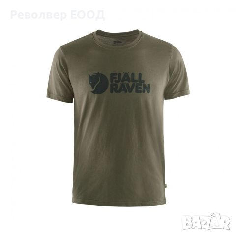 Тениска Fjall Raven - Logo, в цвят Dark olive