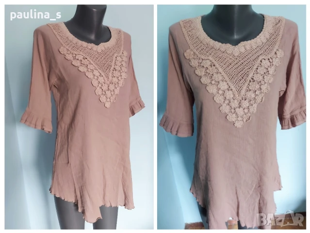 Два различни броя / Туника с декорации от дантела "Saint Tropez" и Черна  , снимка 2 - Туники - 36676016