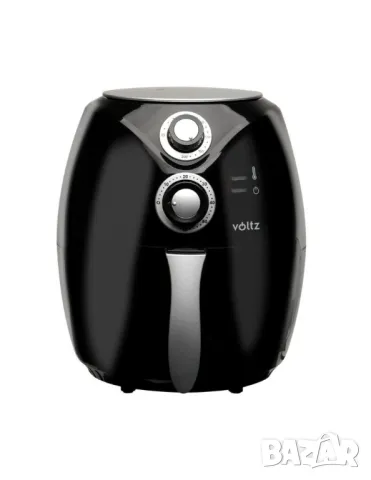 Фритюрник AirFryer, 1600W, 3л., горещ въздух, таймер, до 200°C, черен, снимка 9 - Други стоки за дома - 47231355