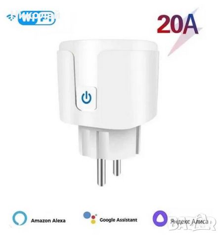 Смарт Контакт 20A / Smart Plug WiFi / Smart Home / Google Home / Alexa, снимка 2 - Друга електроника - 45256782