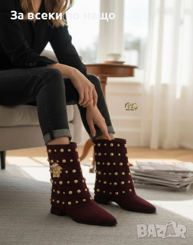 Versace Дамски Боти С Перли Версаче - Налични Различни Цветове Код SK316, снимка 3 - Дамски боти - 52598682