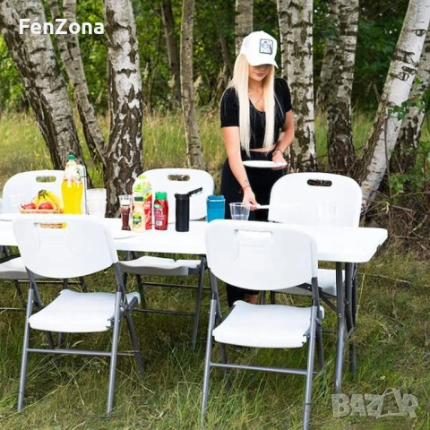 Комплект 4 броя сгъваеми кетъринг столове за градина и събития - удобни и издръжливи, снимка 3 - Градински мебели, декорация  - 53857756