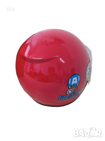 Детска каска, шлем, 53-54 см, червена/ синя, снимка 5 - Аксесоари за велосипеди - 46097625