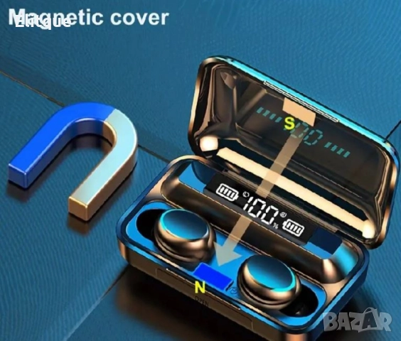 Bезжични bluetooth слушалки TWS – 9D Стерео спортни слушалки с кутия за зареждане и микрофон BTH-F9-, снимка 5 - Други - 52851760