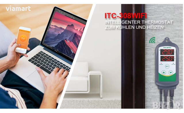 Дигитален терморегулатор/термостат INKBIRD ITC-308 WIFI, двоен изход, снимка 10 - Друга електроника - 52459616