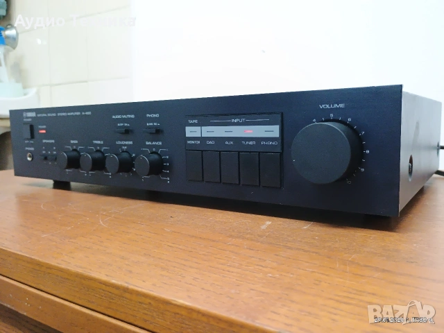 Компактен стерео усилвател Yamaha A-400. Перфектен с прекрасен звук! Изпращам видео. , снимка 8 - Ресийвъри, усилватели, смесителни пултове - 53291189