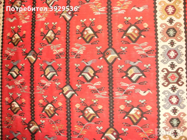 Запазен оригинален чипровски килим с пиленца с размери 165х240см, снимка 4 - Килими - 50023087