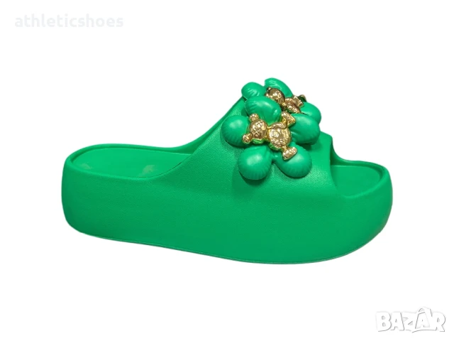 Дамски чехли на платформа с мечета, снимка 7 - Чехли - 46307284